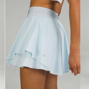 Lululemon court rival blue willow high rise pleated skirt